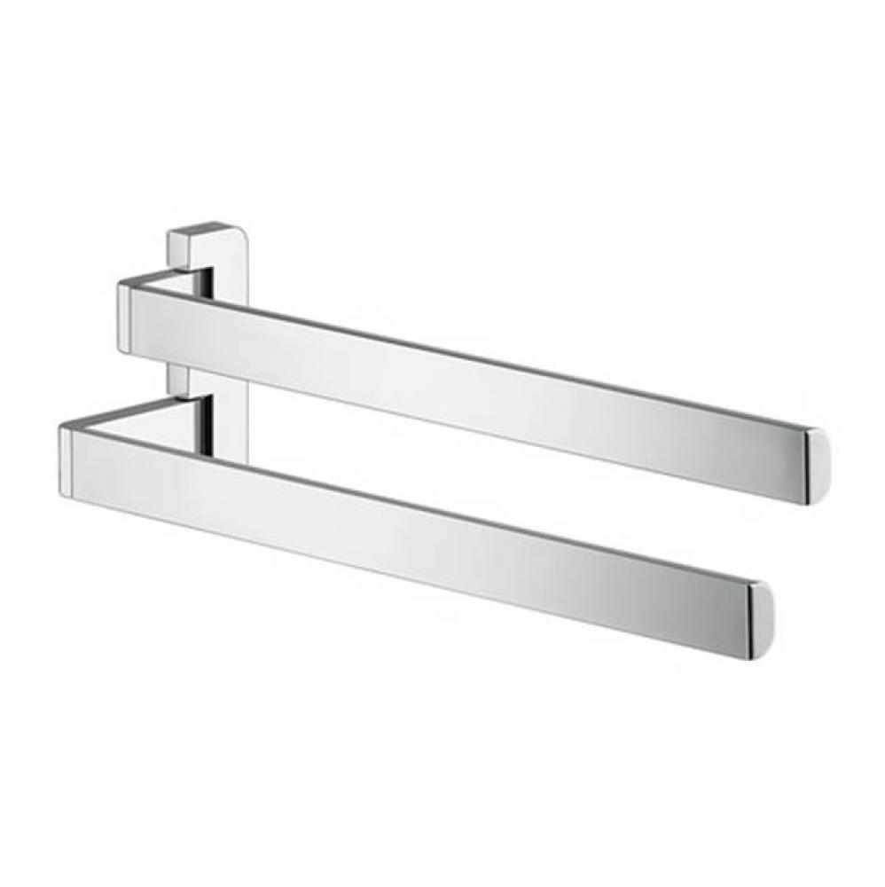 Universal SoftSquare Dual Towel Bar in Chrome