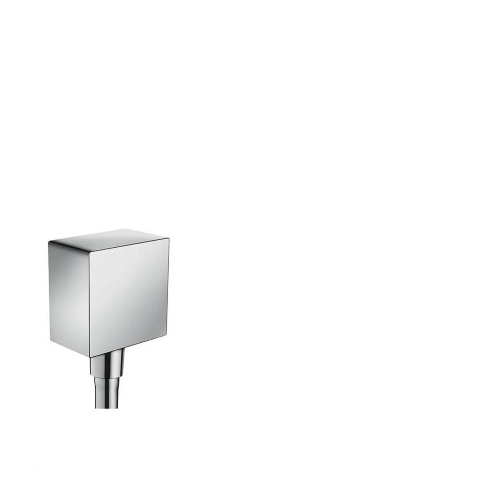 ShowerSolutions Wall Outlet Square with Check Valves in Chrome