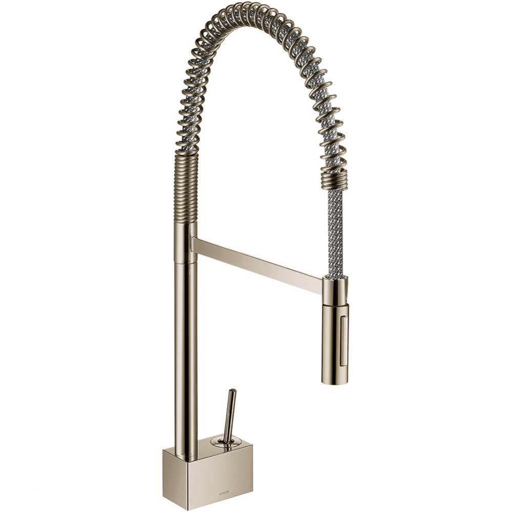 AXOR Starck Semi-Pro Kitchen Faucet 2-Spray, 1.75 GPM in Polished Nickel