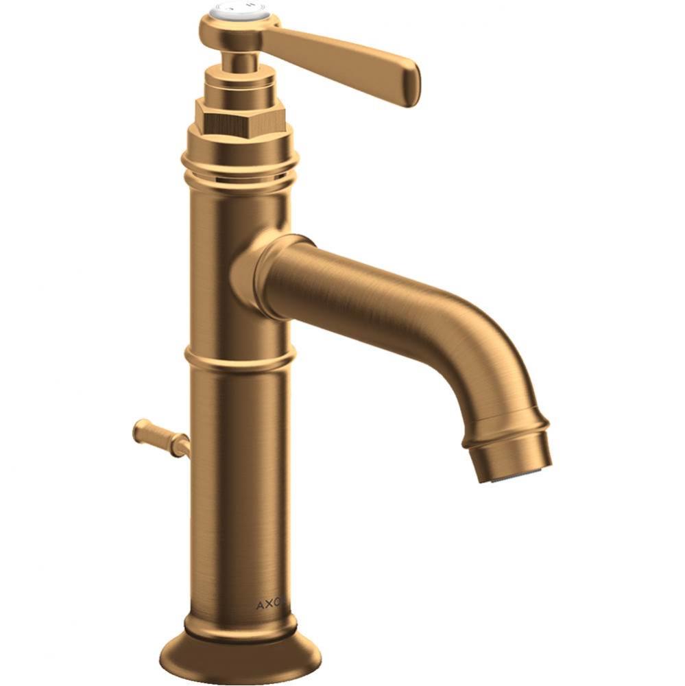 AXOR Montreux Single-Hole Faucet 100 with Pop-Up Drain, 1.2 GPM in Brushed Gold Optic