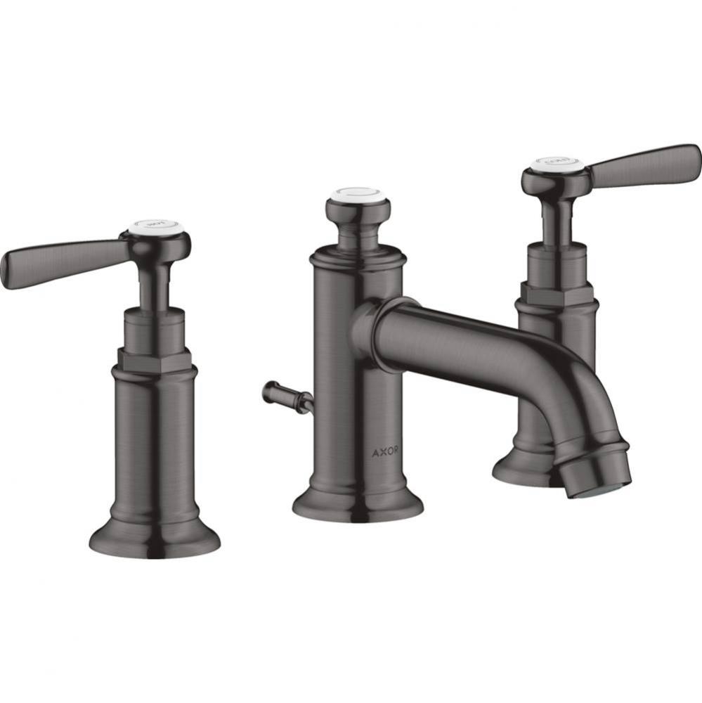 AXOR Montreux Widespread Faucet 30 with Lever Handles and Pop-Up Drain, 1.2 GPM in Brushed Black C