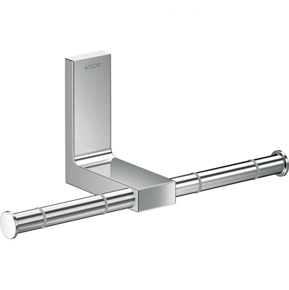 Universal Rectangular Toilet Paper Holder Double in Chrome