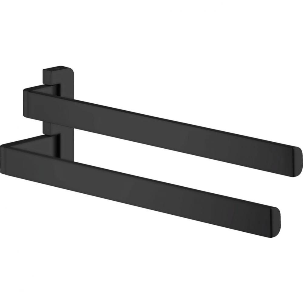 Universal SoftSquare Dual Towel Bar  in Matte Black