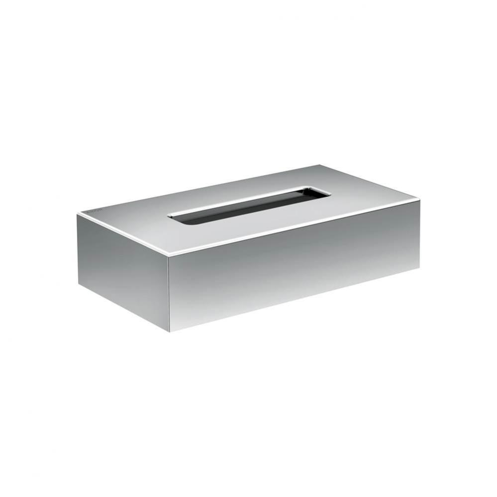 Universal Circular Tissue Box in Chrome