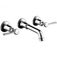 Axor 16534001 - AXOR Montreux Wall-Mounted Widespread Faucet Trim with Lever Handles, 1.2 GPM in Chrome