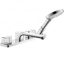 Axor 11446001 - Urquiola 4-Hole Roman Tub Set Trim with 1.75 GPM Handshower in Chrome