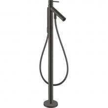 Axor 12456341 - AXOR Starck Freestanding Tub Filler Trim with 1.75 GPM Handshower in Brushed Black Chrome