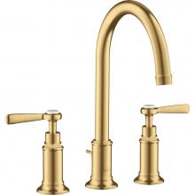 Axor 16514251 - AXOR Montreux Widespread Faucet 180 with Lever Handles and Pop-Up Drain, 1.2 GPM in Brushed Gold O