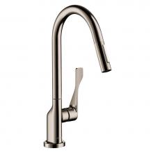 Axor 39835831 - AXOR Citterio  HighArc Kitchen Faucet 2-Spray Pull-Down, 1.75 GPM in Polished Nickel