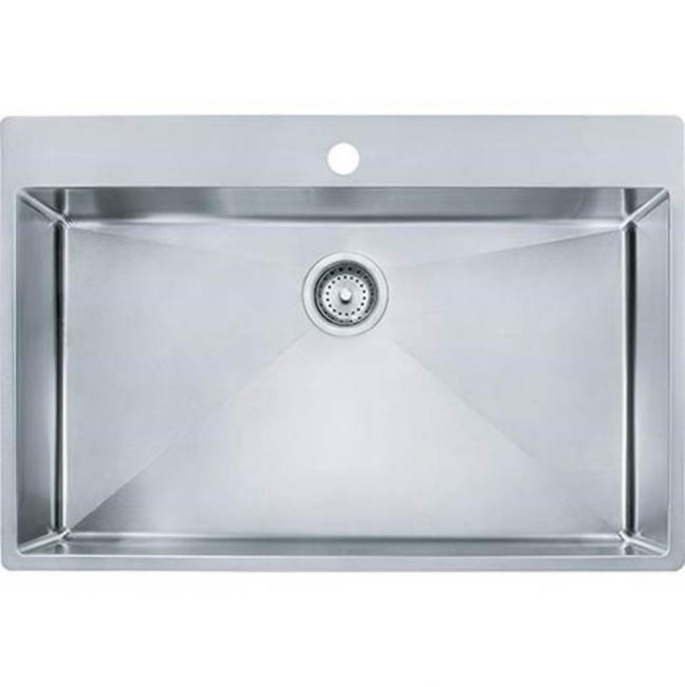 Hand Fabricated Large Sgl Bowl Sink 9'' Deep