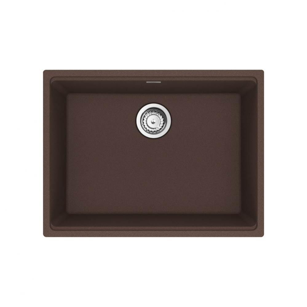 Maris Undermount 25-in x 18.94-in Granite Single Bowl Kitchen Sink in Mocha