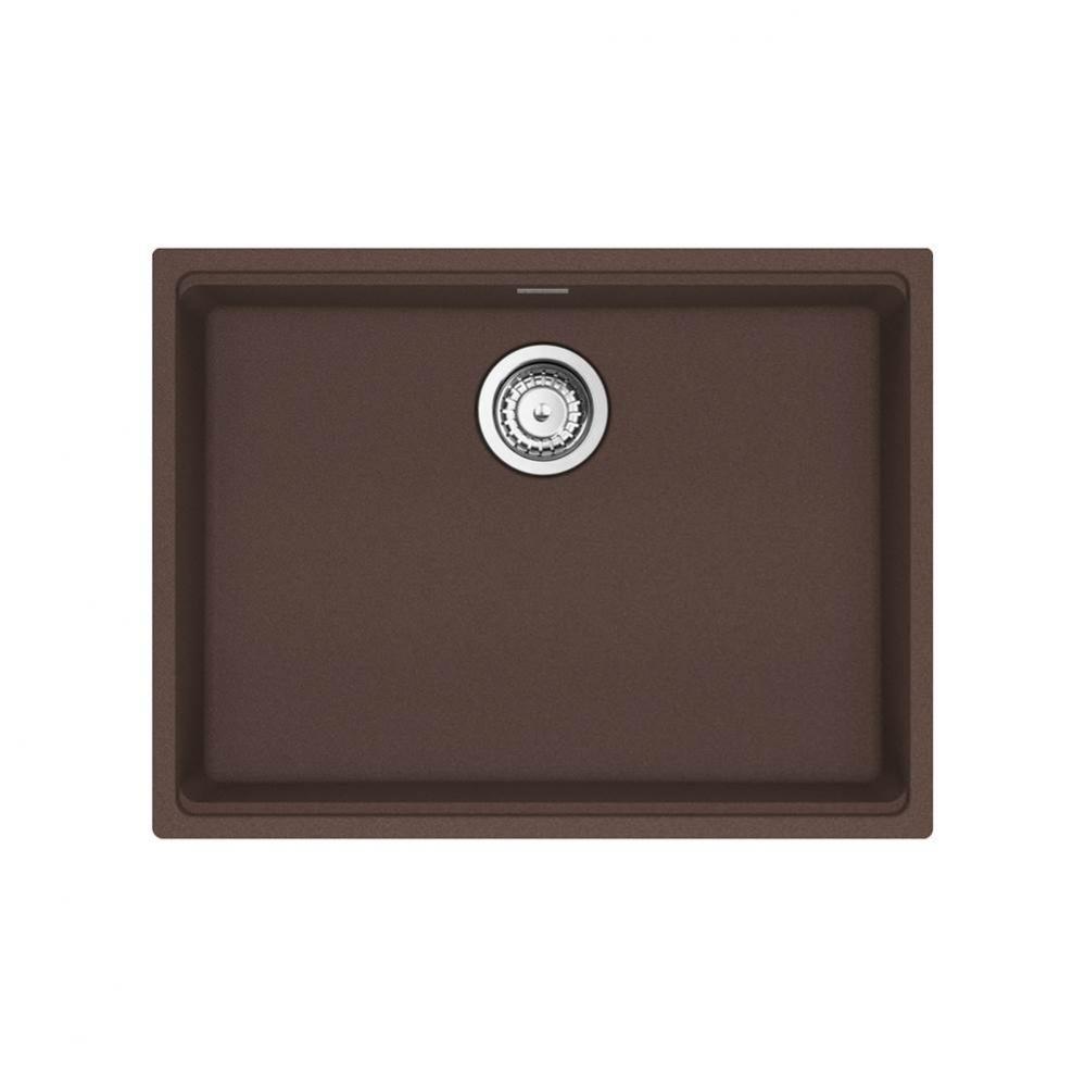 Maris Undermount 25-in x 18.94-in Granite ADA Single Bowl Sink in Mocha