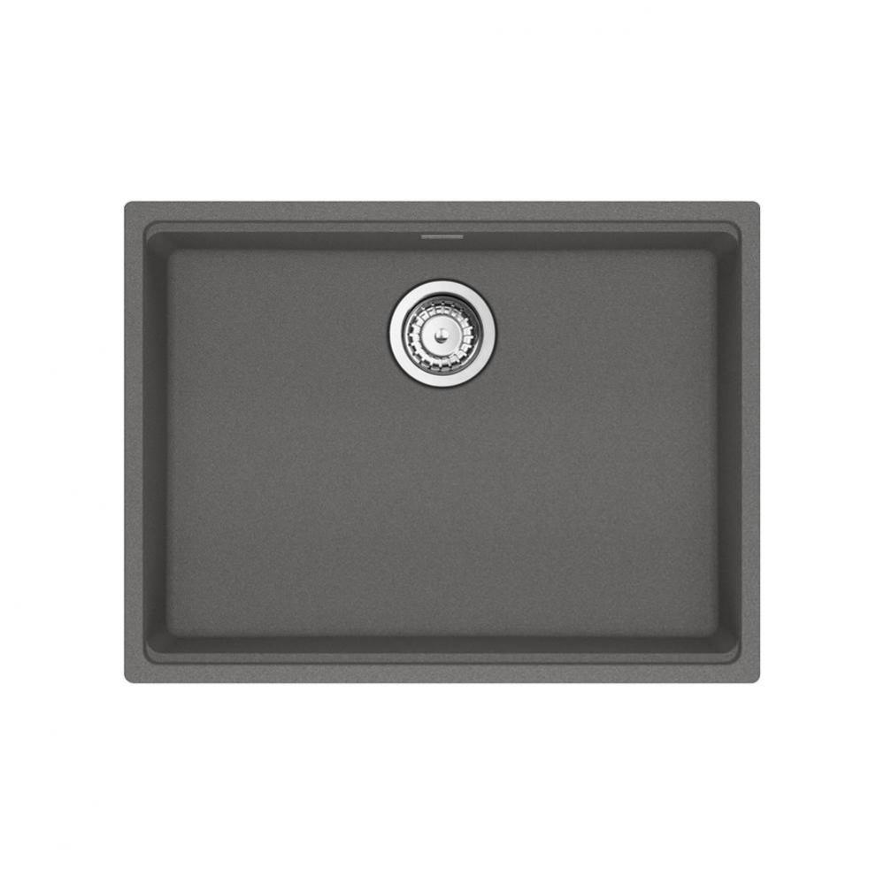 Maris Undermount 25-in x 18.94-in Granite ADA Single Bowl Sink in Stone Grey