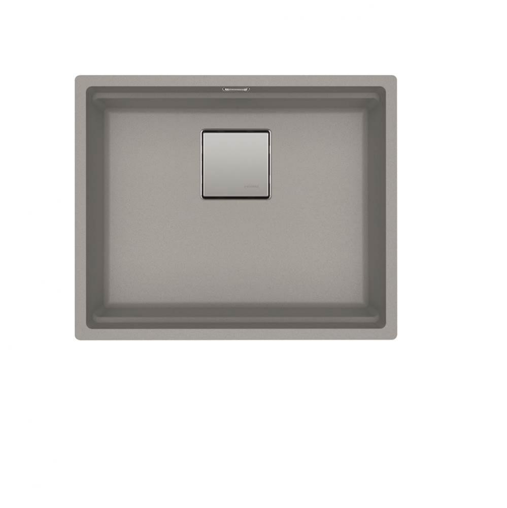 Peak 22.1-in. x 18.1-in. Granite Undermount Single Bowl Kitchen Sink in Stone Grey