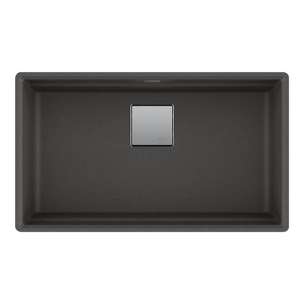 Peak 32.0-in. x 18.8-in. Granite Undermount Single Bowl Kitchen Sink in Slate Grey