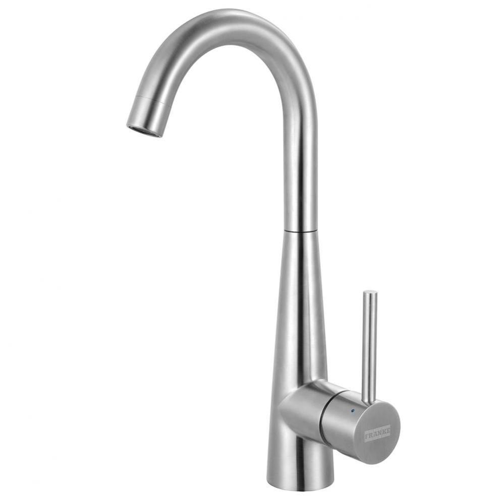 Steel 14.4-in Single Handle Swivel Spout Kitchen Prep / Bar Faucet in Stainless Steel, STL-BR-304