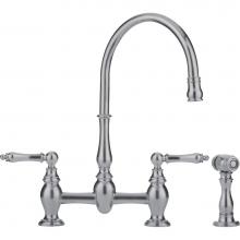 Franke FF6080a - Farm House Bridge W/Side Spray Satin Nickel