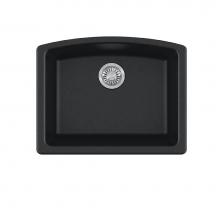 Franke ELG11022MBK - Ellipse 25.0-in. x 19.6-in. Granite Undermount Single Bowl Kitchen Sink in Matte Black