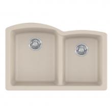 Franke ELG160CHA - Ellipse 33.0-in. x 21.7-in. Champagne Granite Undermount Double Bowl Kitchen Sink - ELG160CHA