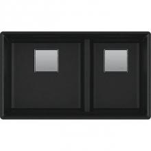 Franke PKG160MBK - Peak Undermount Granite Matte Black Dbl 36Cab