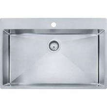 Franke HFS3322-1 - Hand Fabricated Large Sgl Bowl Sink 9'' Deep