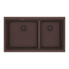 Franke MAG1601611LD-MOC - Maris Undermount 31-in x 17.81-in Granite Double Bowl Kitchen Sink in Mocha