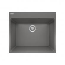 Franke MAG61023L-SHG-S - Maris Dual Mount 25-in x 22-in Granite Dual Mount Single Bowl Laundry Sink in Stone Grey