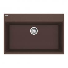 Franke MAG61031-MOC-S - Maris Topmount 33-in x 22-in Granite Single Bowl Kitchen Sink in Mocha