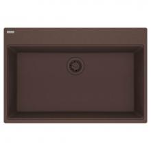 Franke MAG61031-MOC - Maris Topmount 33-in x 22-in Granite Single Bowl Kitchen Sink in Mocha