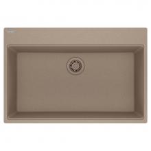 Franke MAG61031-OYS - Maris Topmount 33-in x 22-in Granite Single Bowl Kitchen Sink in Oyster