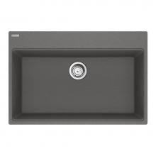 Franke MAG61031-SHG-S - Maris Topmount 33-in x 22-in Granite Single Bowl Kitchen Sink in Stone Grey