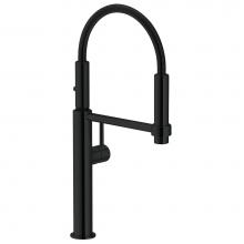 Franke PES-360-MBK - Pescara 18-inch Single Handle Semi-Pro Kitchen Faucet in Matte Black, PES-360-MBK