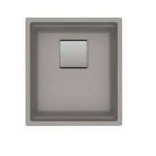 Franke PKG11014SHG - Peak  16.1-in. x 18.1-in. Granite Undermount Single Bowl Kitchen Sink in Stone Grey