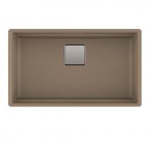 Franke PKG11031OYS - Peak 32.0-in. x 18.8-in. Granite Undermount Single Bowl Kitchen Sink in Oyster