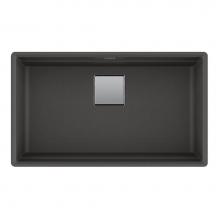 Franke PKG11031SLG - Peak 32.0-in. x 18.8-in. Granite Undermount Single Bowl Kitchen Sink in Slate Grey