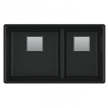 Franke PKG160LD-MBK - Peak 32.0-in. x 18.8-in. Granite Undermount Double Bowl Kitchen Sink in Matte Black