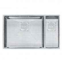 Franke PKX160 - Peak 31-in. x 18-in. 16 Gauge Stainless Steel Undermount Double Bowl Kitchen Sink - PKX160