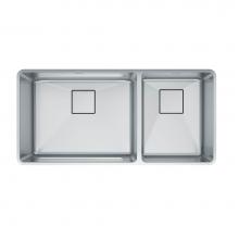 Franke PTX160-37 - Pescara 38-in. x 18-in. 18 Gauge Stainless Steel Undermount Double Bowl Kitchen Sink - PTX160-37