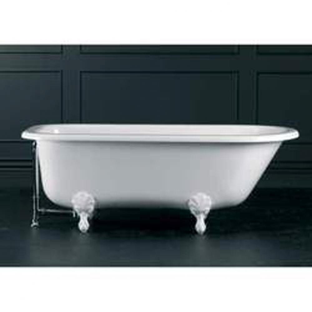 Hampshire freestanding tub with overflow. Polished Chrome Ball & Claw