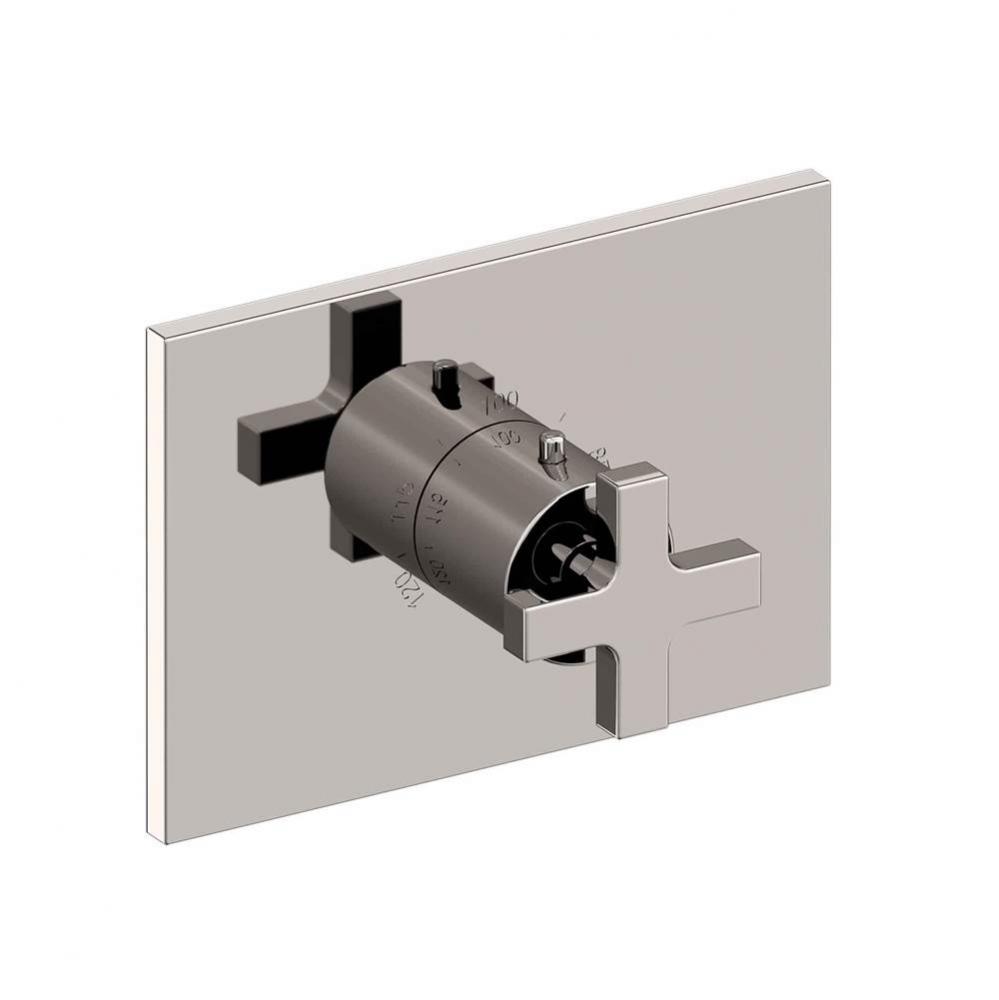 3/4'' Rectangular Thermostatic Trim Plate with Handle