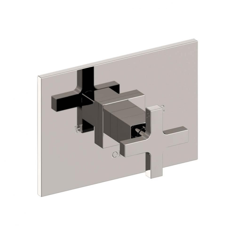 Balanced Pressure Shower Trim Plate with Handle. Less showerhead, arm and flange.