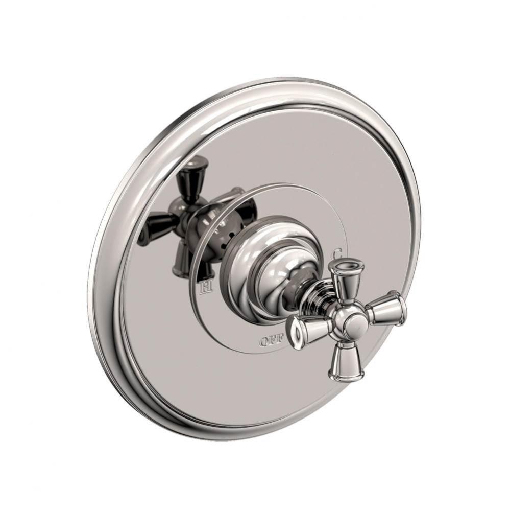 Balanced Pressure Shower Trim Plate with Handle. Less showerhead, arm and flange.