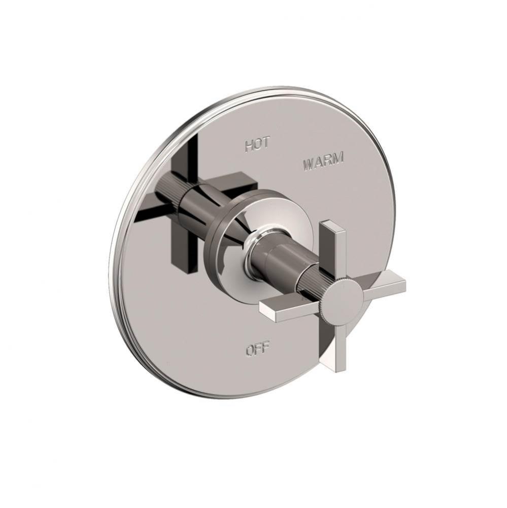 Balanced Pressure Shower Trim Plate with Handle. Less showerhead, arm and flange.