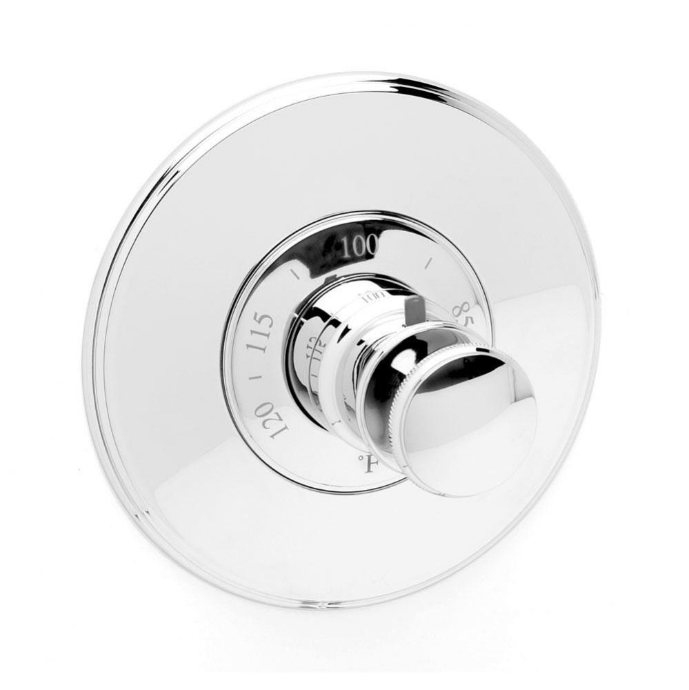 Round Thermostatic Trim Plate with Handle