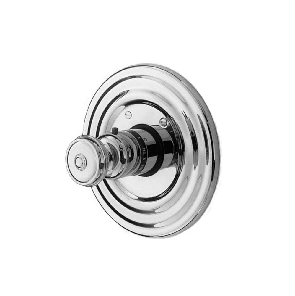 Round Thermostatic Trim Plate with Handle