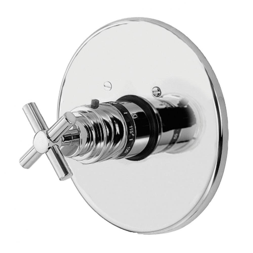 Round Thermostatic Trim Plate with Handle