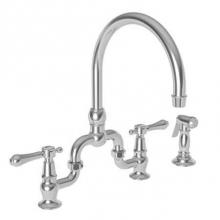 Newport Brass 9459/14 - Kitchen Bridge Faucet With Side Spray