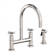 Newport Brass 1500-5412/15P - Kitchen Bridge Faucet with Side Spray