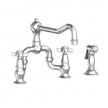 Newport Brass 9451-1/26 - Kitchen Bridge Faucet with Side Spray