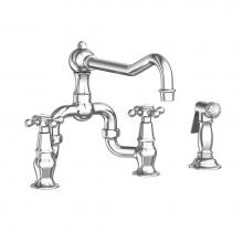 Newport Brass 9452-1/26 - Kitchen Bridge Faucet with Side Spray